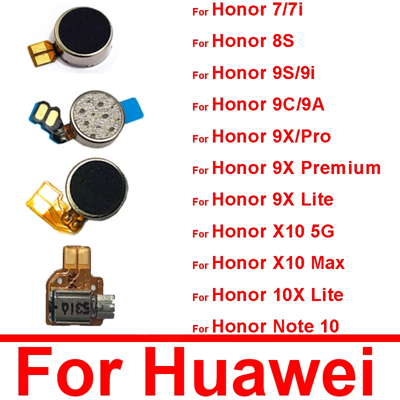 Фото Вибромотор для Huawei Honor 7 7i 8S 9S 9i 9A 9C Y9S 9X Pro Premium Lite X10 Max 10X Lite Note 10, гибкий кабель с модулем вибрации №1