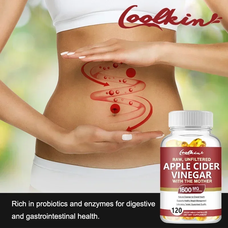 Apple Cider Vinegar Capsules Weight Management Digestion Detoxification and Immunity Relieve Gas and Bloating Apple Cider Vinegar Supplement