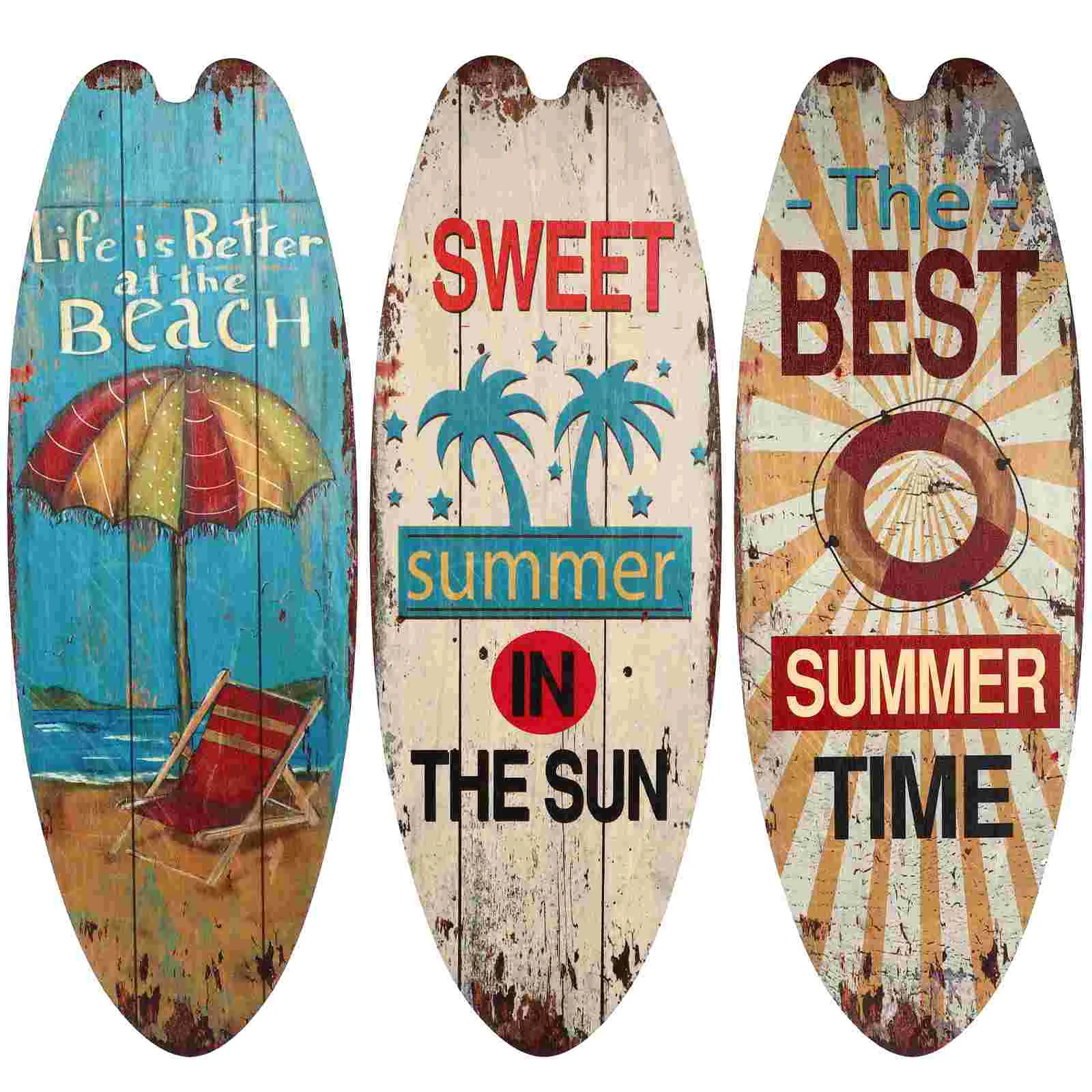 

Bar Hanging Surfboard Sign Beach Themed Wall Plaque Decors Home Party Festival Hanging Decoration Bar Club Wall Decors