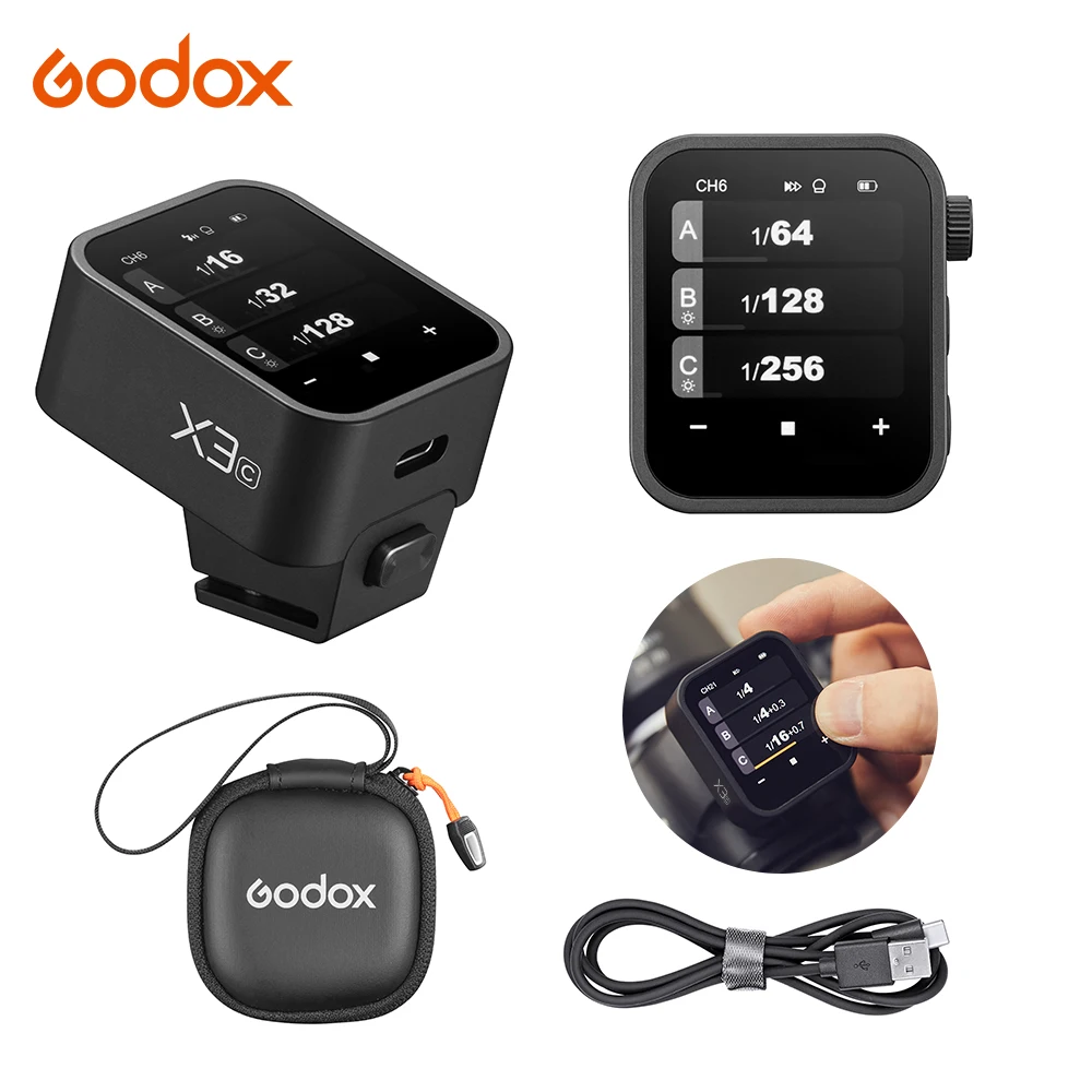 Godox X3 Flash Trigger TTL HSS 2.4GHz Wireless X system LED Touch Screen Transmitter Quick Charge for Canon Nikon Sony Fujifilm flash trigger