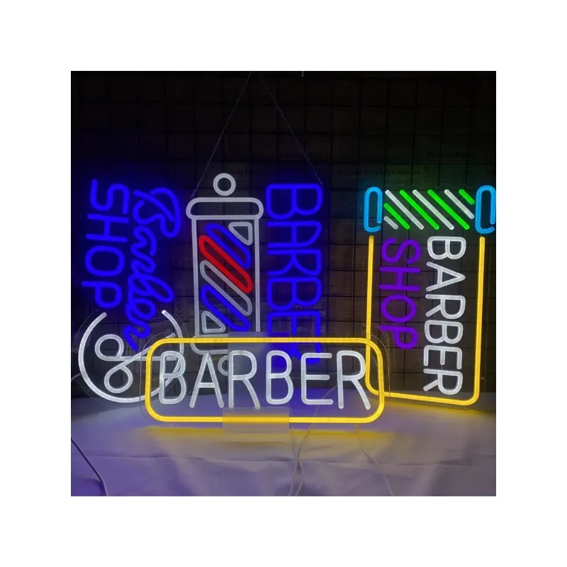 Custom Barber Shop Neon Sign Led Advertising Light - Oem