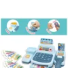 ZK30 Cash Register Toy with Scanner Lights Sounds Effect Interactive Kids Supermarket Checkout Toy for Children 5