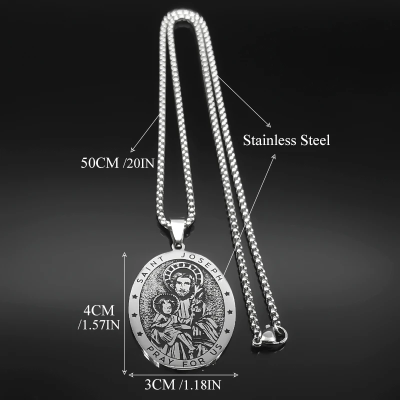 Saint Joseph Pendant Necklace 6