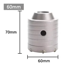 Premium 30-150mm Concrete Wall Hole Saw with Round Shaft for SDS Plus Hammer Drills (60mm)