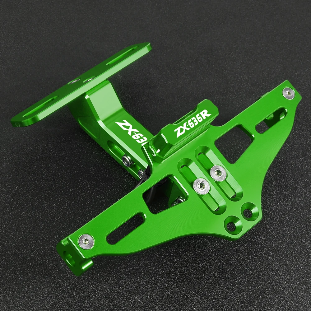 

Adjustable Motorcycle Modified Rear License Plate Mount Holder For Kawasaki ZX636R ZX 636R ZX636 R 2005 2006-2023 Holder Frame