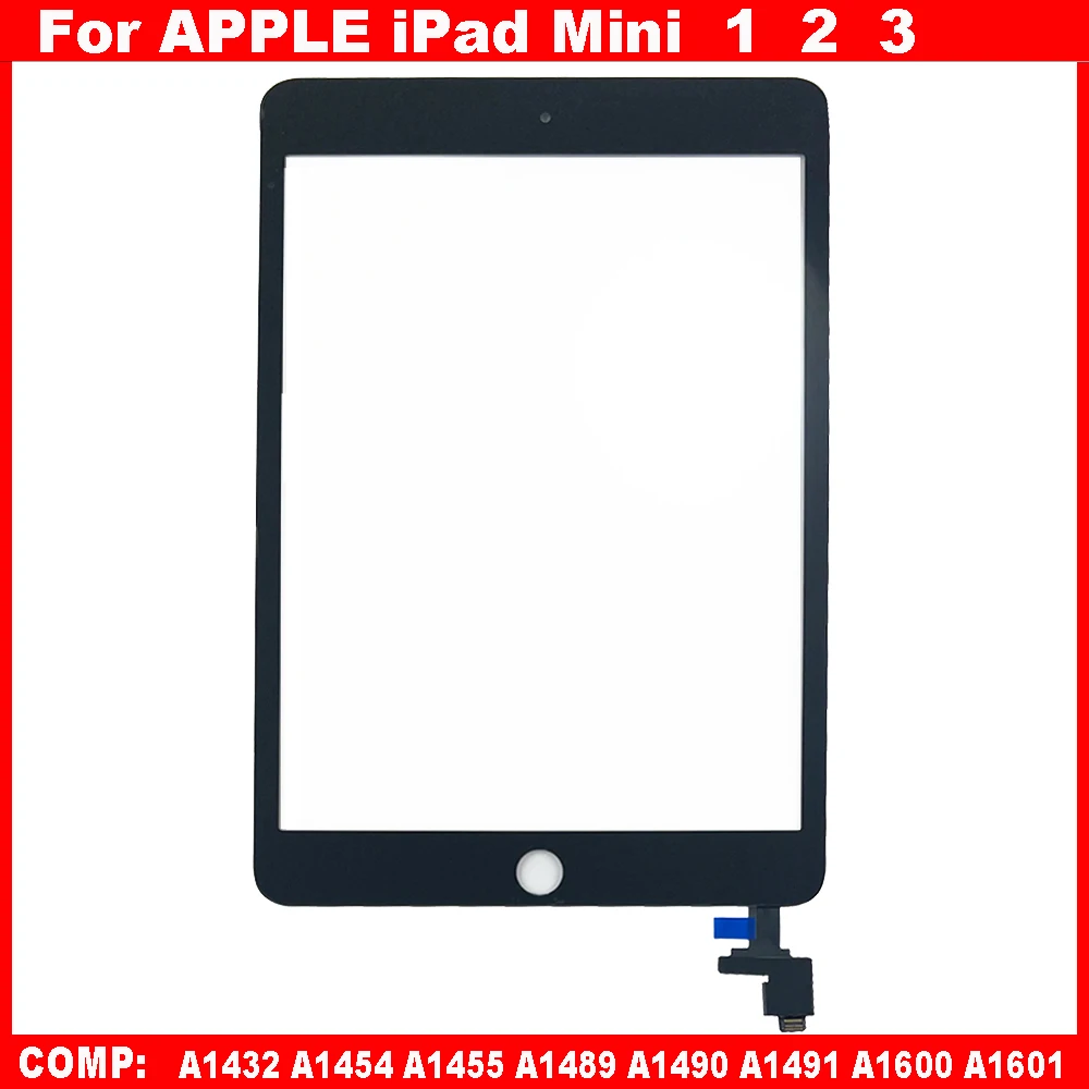 Сенсорный экран AAA для iPad Mini1 MINI2 MINI3 A1432 A1454 A1600 A1601 MINI 1 2 3 Панель дигитайзер Переднее стекло запасные части