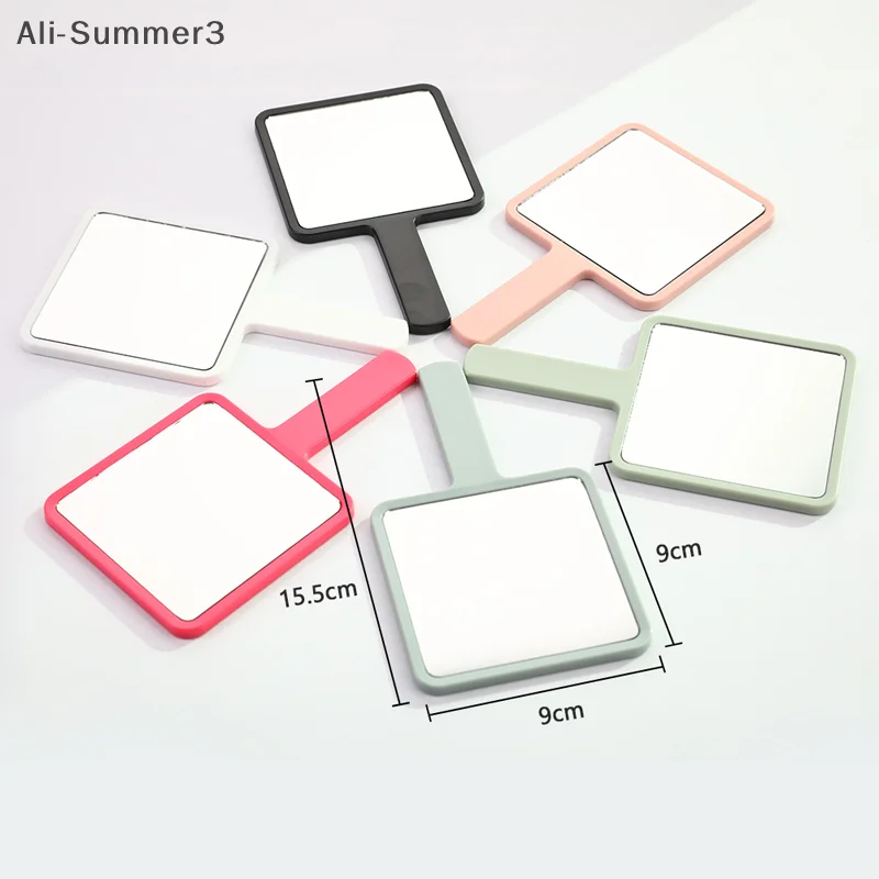 1Pc New Handheld Square Vanity Mirror - Enhanced Makeup Accessory