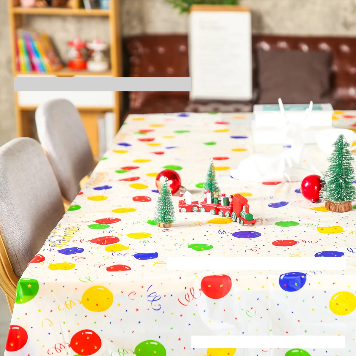 Nappe en plastique PEVA jetable, nappe de ballon de dessin animé épaissie à l'épreuve de l'huile, nappe de fête et de jardin d'enfants_voghion.com