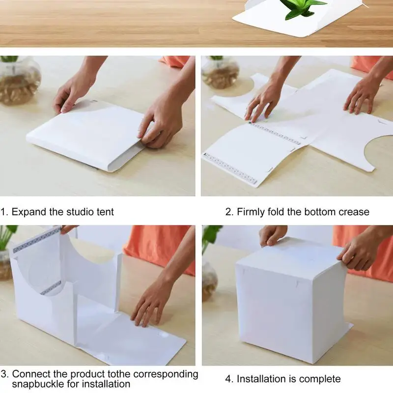 Photo Box Folding Portable Photo Box With LED Lights Light & Soft Professional Lightbox For Jewelry And Product