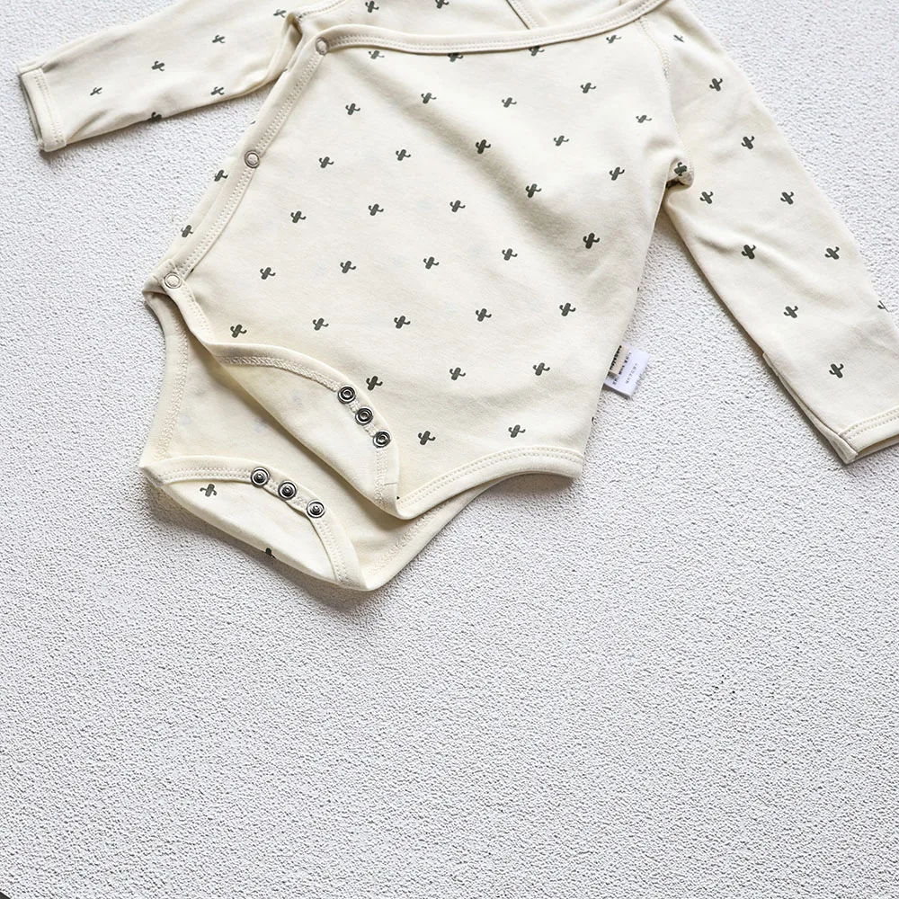 Cotton Newborn Baby Bodysuit Long Sleeve Onesie