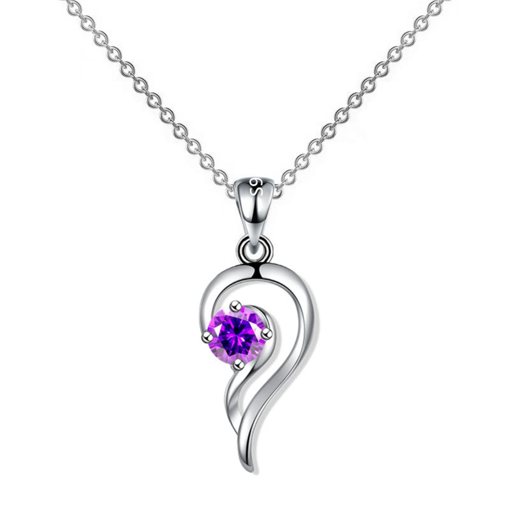 

Top Quality Silver Color Women Necklace Fashion Cute Wings Zircon Necklaces For Women Girl Anniversary Party Jewelry Long 45cm