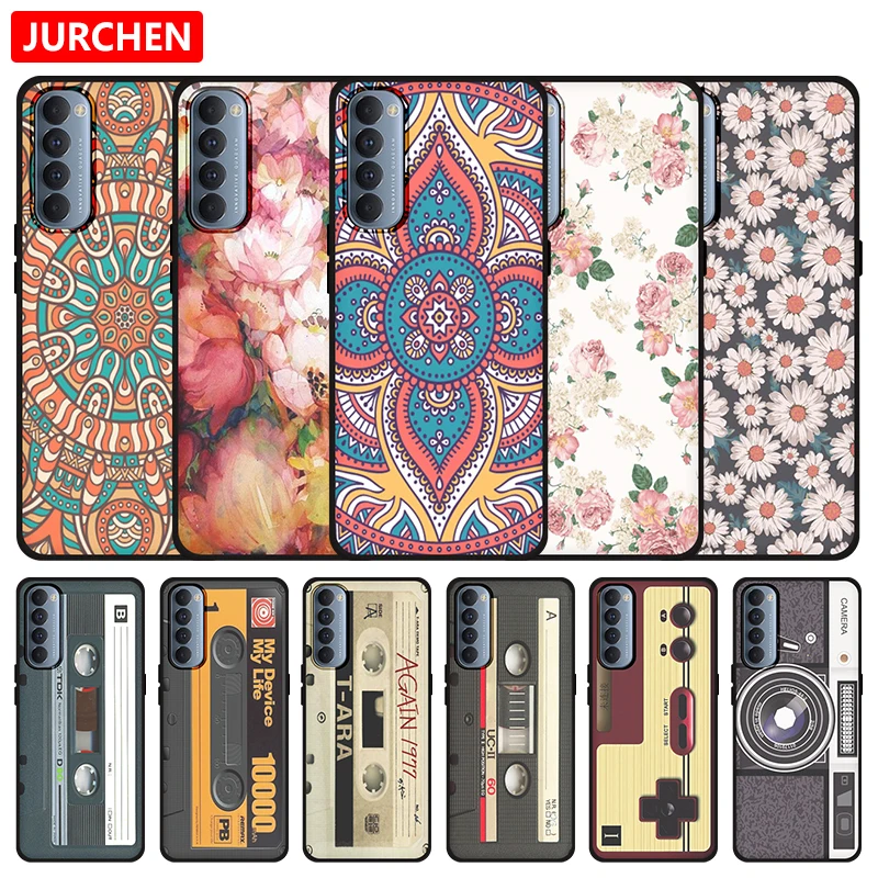 Custodia Per Telefono Personalizzata In Silicone Jurchen Per Oppo Reno4 Reno 4 Pro 4G Cute Cartoon Flower Photo Per Oppo Reno4 Pro 5G Cover Sottile Ne