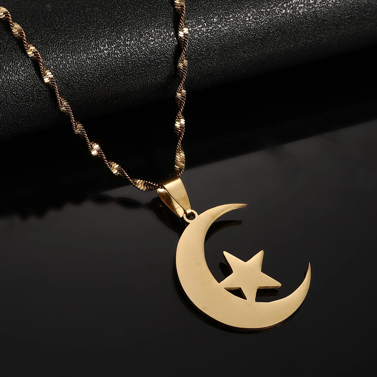 Stainless Steel Islamic Symbol Men Women Islam Muslim Jewelry 5