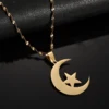 Stainless Steel Islamic Symbol Men Women Islam Muslim Jewelry 5
