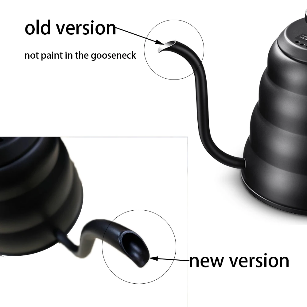 Coffee Drip Kettle Pot 1.2L 1L Pour Over Coffee Tea Pot Stainless Steel for Home Office