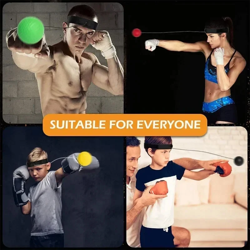 Boxing Reflex Ball Set with Headband Perfect for Reaction Agility Punching Speed Fight Skill and Hand Eye Coordination Training
