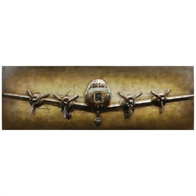 

Airplane Hand Painted 3D Metal Wall Art, 24 Sun catcher making supplies Pin holder display Jellyfish hanging decoration Dream ca