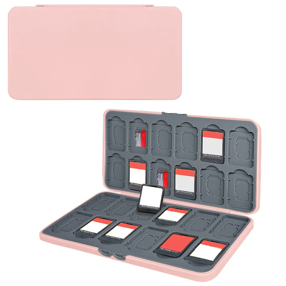 Compact Game Card Storage Box with 24 Game and Micro SD Slots