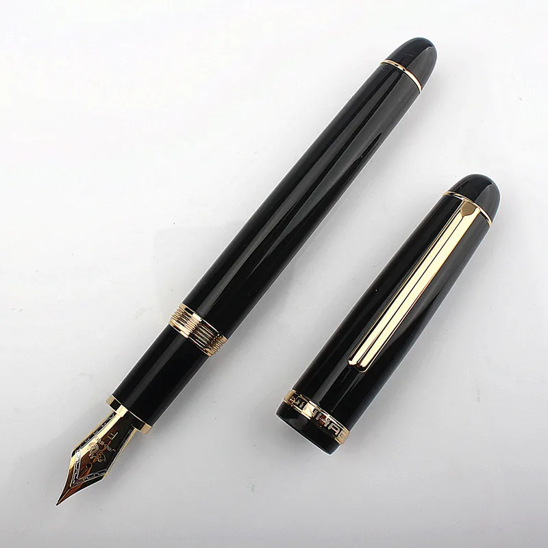 Jinhao X350 fountain pen metal M nibs Business Office School Stationery Supplies Fine Nib writing Pens gifts for friend black