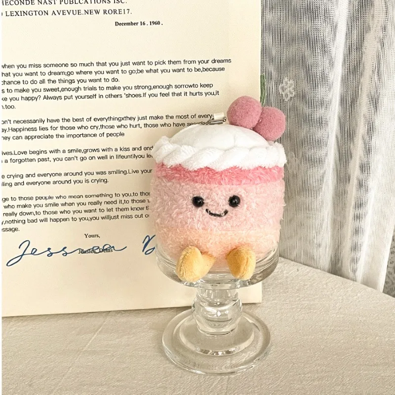 Portable Cute Plush Food Fun Simulation Cake Doll Pendant Bag Coconut Doll Gift Creative and Beautiful Outdoor Decoration