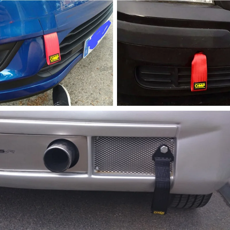 Nylon Tow Strap Universal Car Racing Tow Ropes for Maximum Bumper Trailer Towing Strength