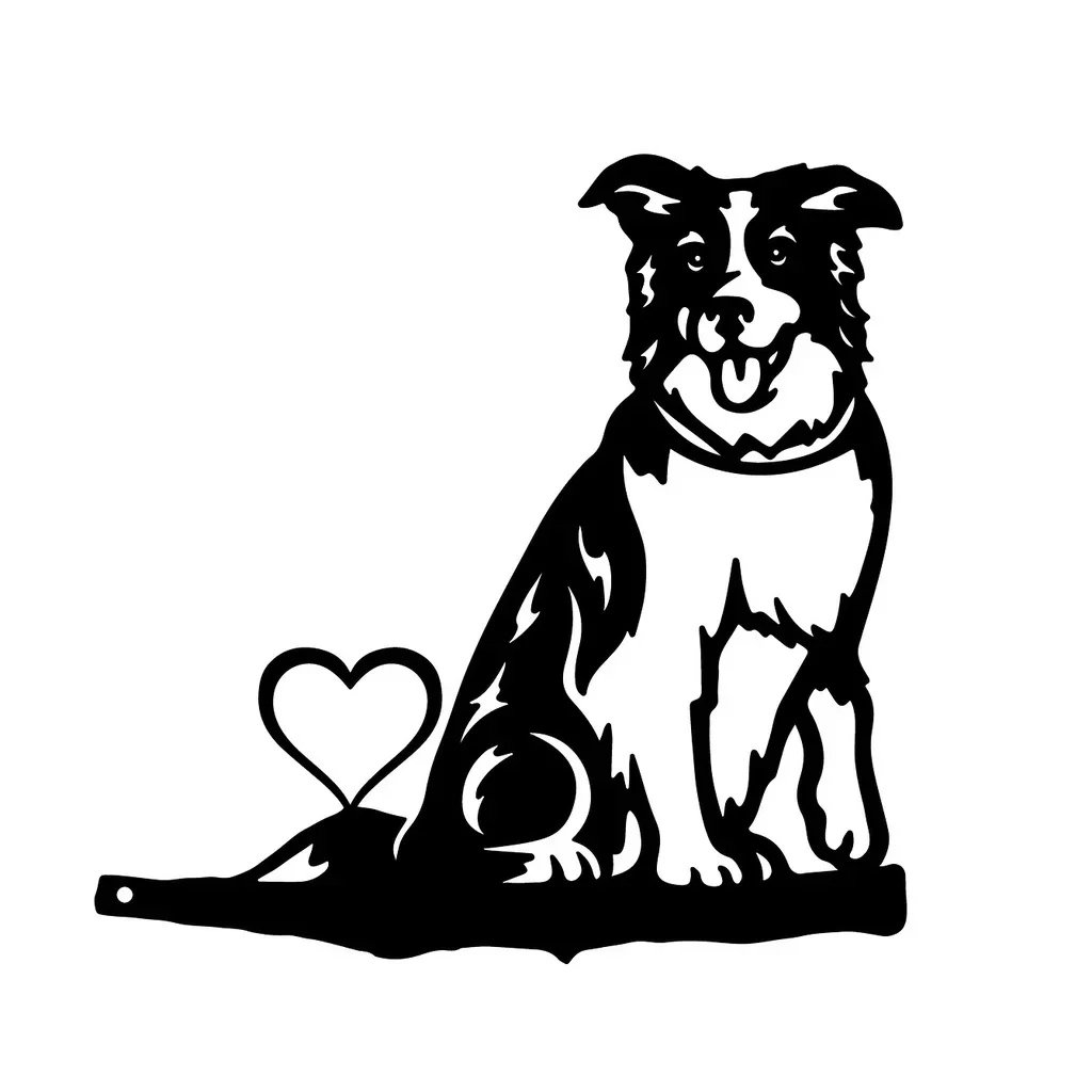 

Dog On Branch Steel Silhouette Metal Wall Art Home Yard Garden Patio Outdoor Statue Stake Decoration Perfect For Birthdays