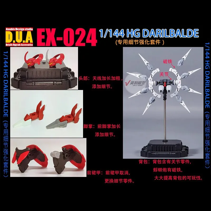 ANUBIS EX-024 3D Print Parts for The Witch From Mercury 1/144 HG Darilbalde Assembly Model Building Tools Hobby DIY Accessories model tools model building parts