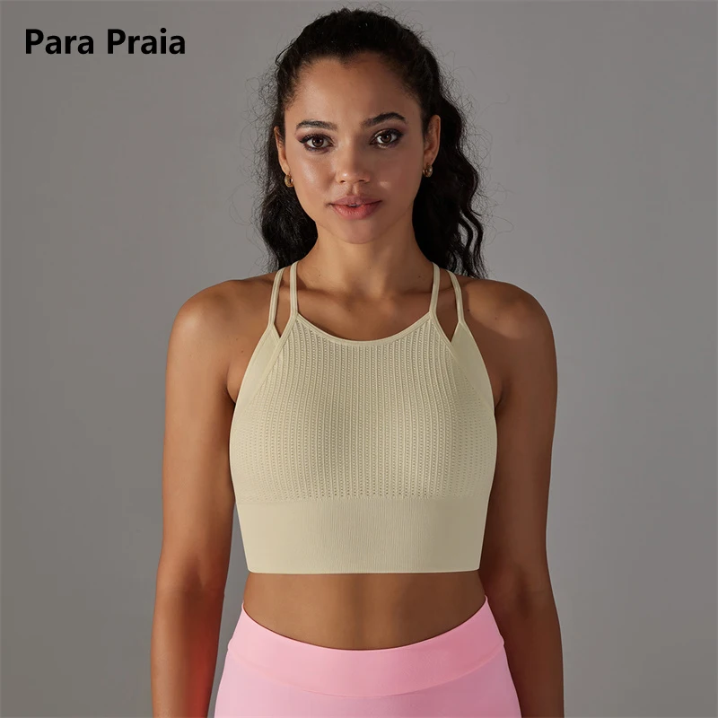 

Para Praia Women Fitness Yoga Bras Race Back Sports Bras Top Women Bra Sexy Breathable Underwear For Women Gym