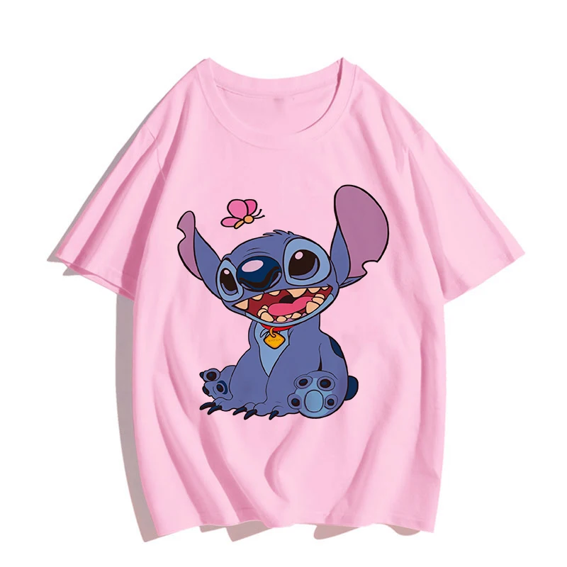 t-shirt for kid girl Unisex Summer New T-shirt Cartoon Disney Girls Tshirts Harajuku Boy Tshirt Stitch Kawaii Element Nice Round Neck Kids Tshirt Top t shirt kid