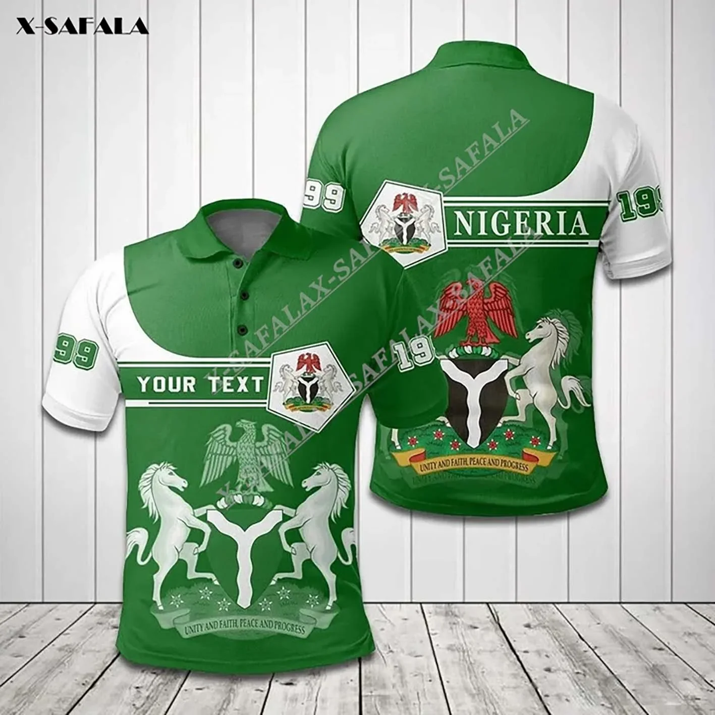 

Nigeria Flag Coat Of Arms 3D Print Men Ventilat Polo Collar Short Sleeve Street Wear Casual Tee Tops Shirt