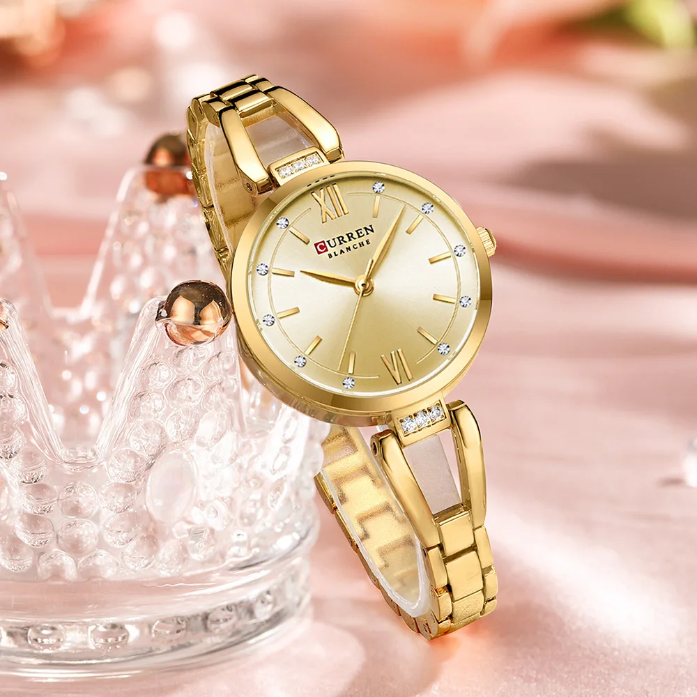 CURREN Women's Watches Elegant Fashion Original Quartz Watch for Laides Waterproof Stainless Steel Simple Luxury Daily Wear 5