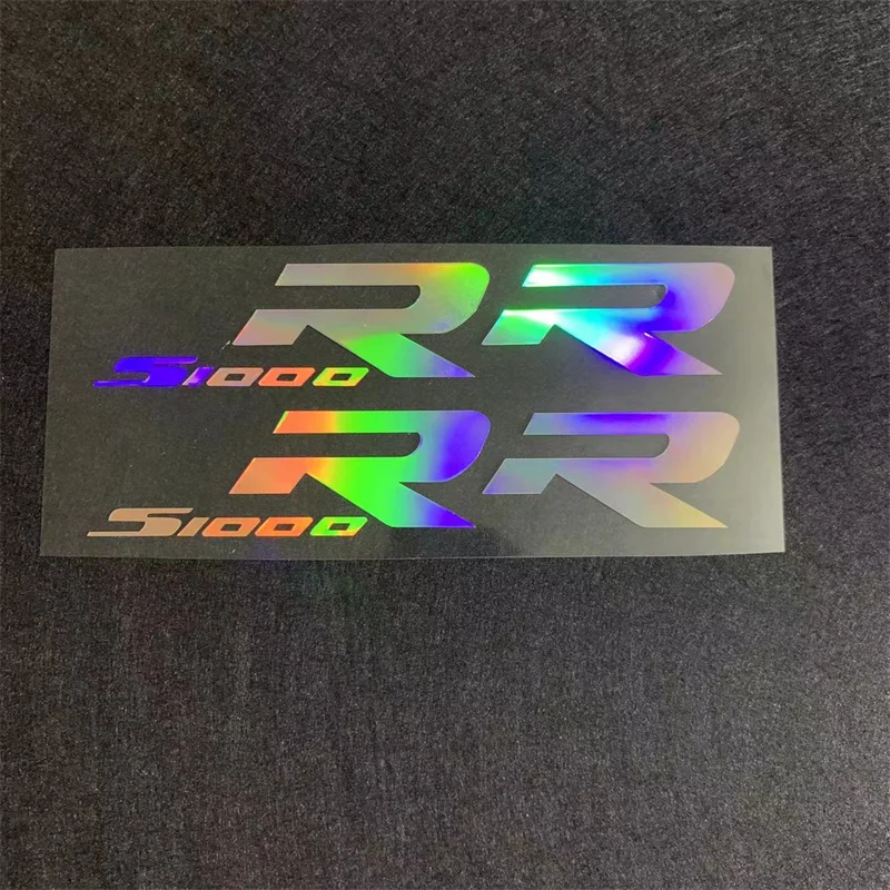 2pcs Motorcycle Refit Personalized Sticker Decorative Colorful Laser Reflective Waterproof Decals for BMW S1000RR