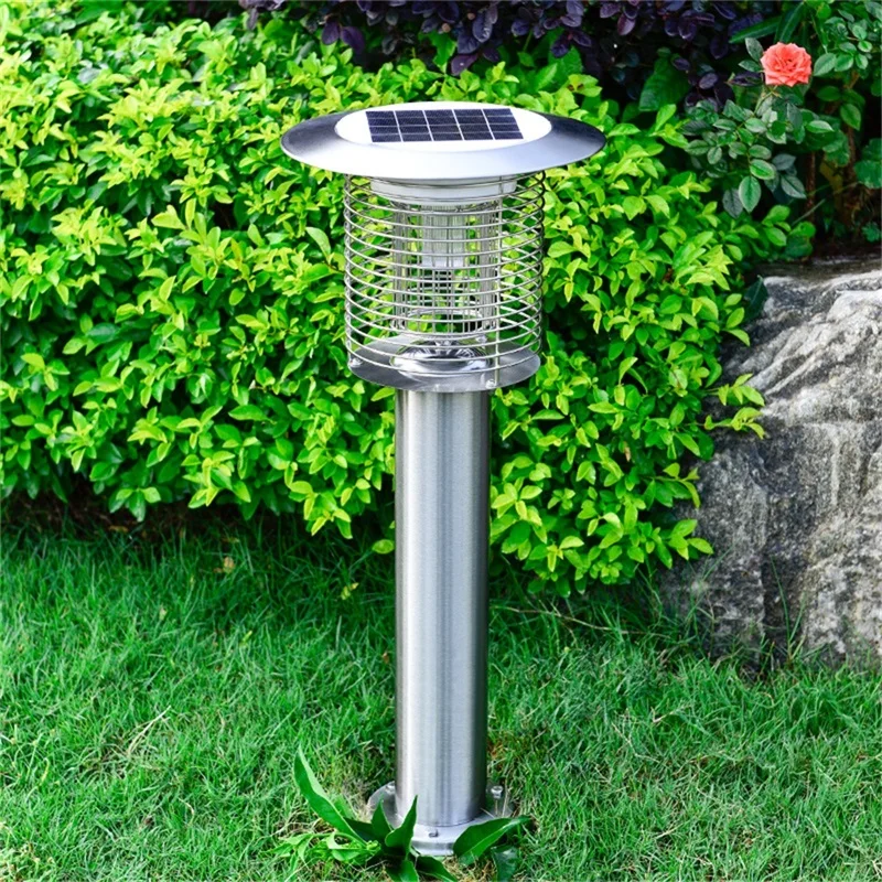 BELLE Outdoor Solar Mosquito Killer Lamp Insect Kill Trap Repellent LED Lawn Light for Home Garden
