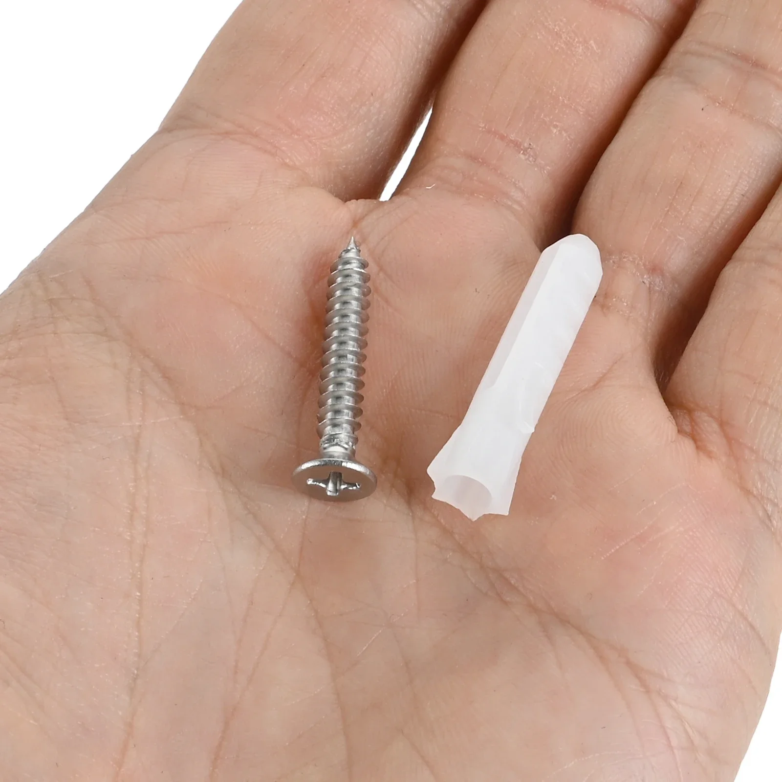 4 Set Self-tapping Screws Expansion Tubes 4x25mm Small Decorative Shelves Picture Frames Hanging Tool Home Accessories