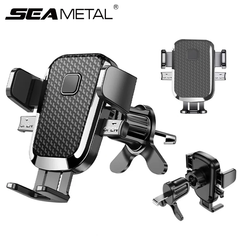 ABS Black Car Phone Holder with 360 Degree Rotation