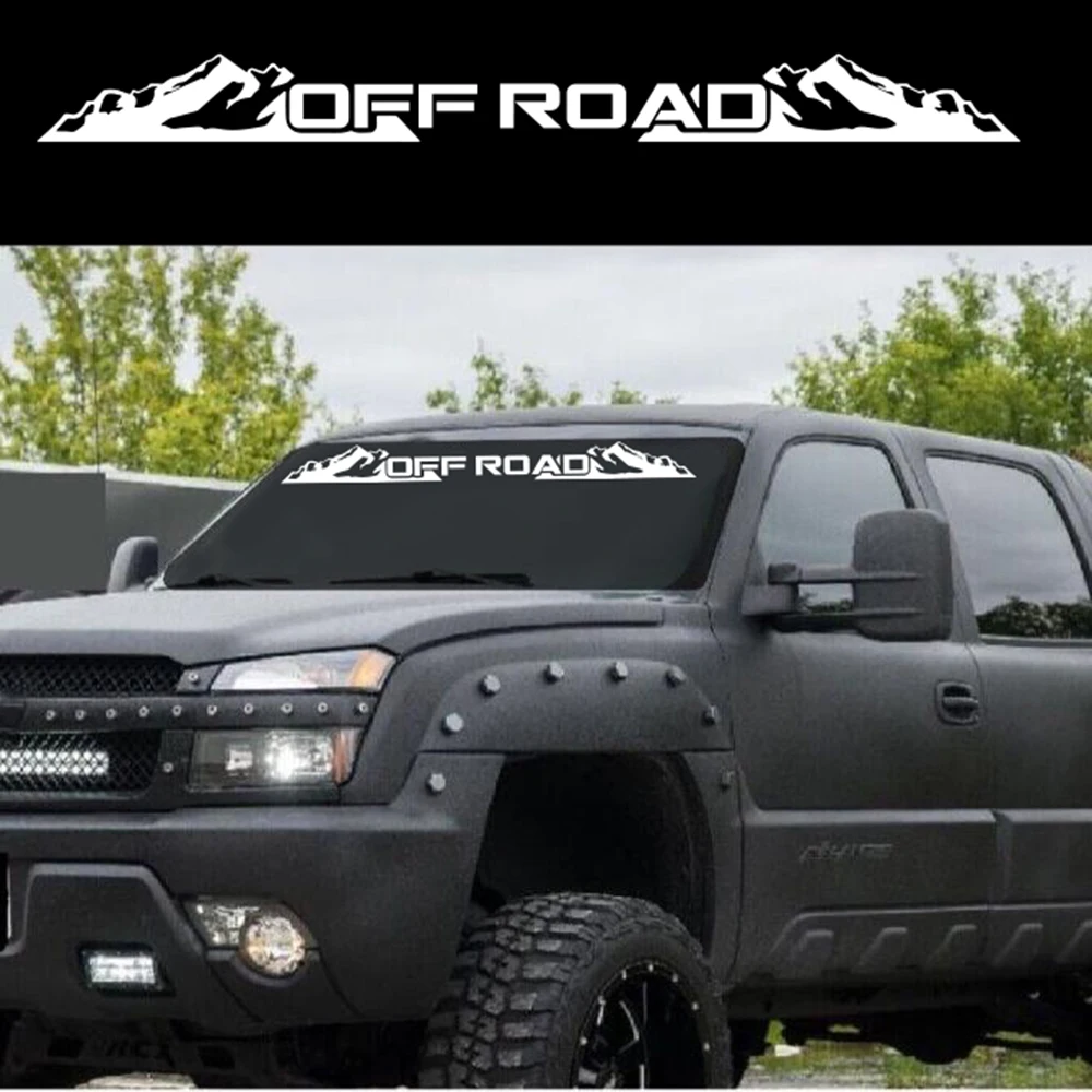 Modern Offroad Mountain Car Sticker Decal Parabrezza Banner Parabrezza 4X4 Offroad Truck Auto Vehicle Vinyl Decor