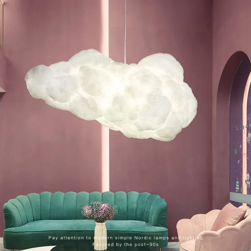 

Nordic Pendant Lamp Floating Cloud Hanging Chandelier for Living Dining Child's Room Restaurant Kitchen Island Lighting Fixture