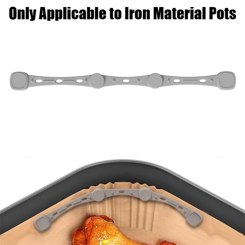 Silicone Air Fryer Magnetic Buckle for Securing Parchment Paper and Preventing Liner Burning