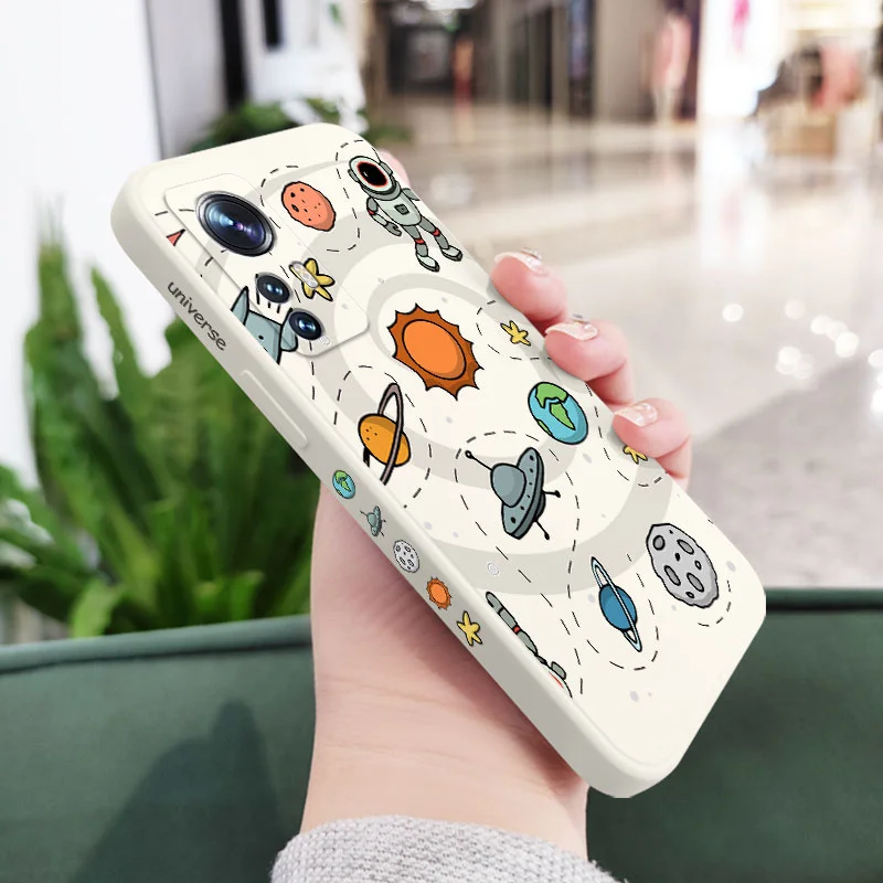 Astronaut-Themed Liquid Silicone Phone Case
