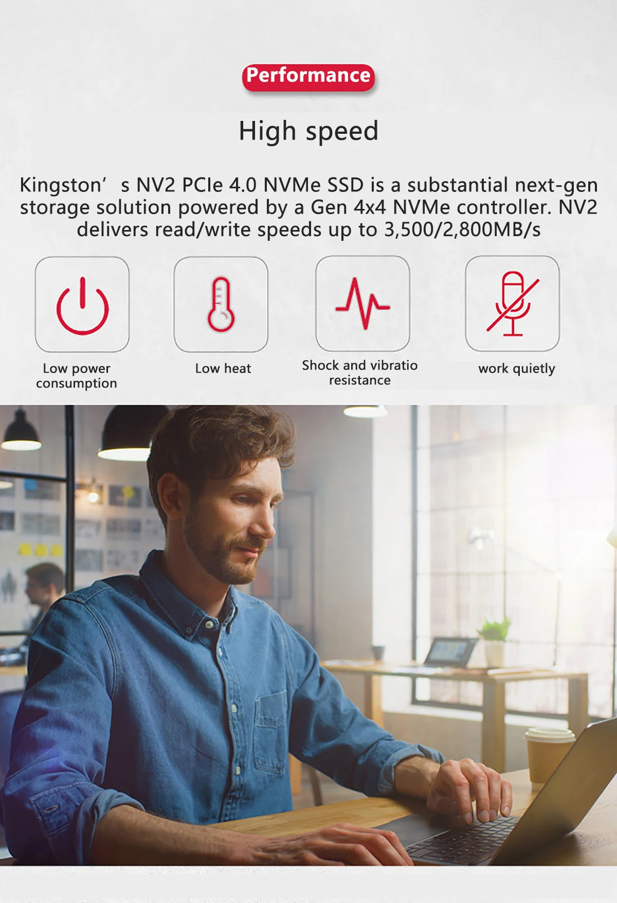 Kingston-disco rígido interno ssd nvme pcie m.2