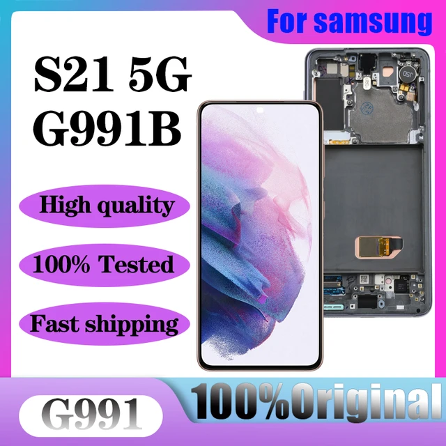 Samsung Galaxy s21 5g g991b g991 g990用のオリジナル6.2インチLCD ...