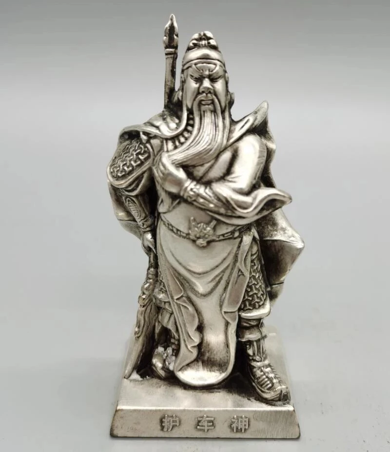 

China White copper Guan yu small crafts statue