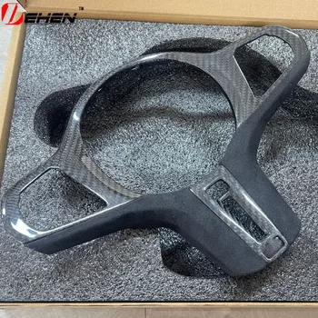 Carbon Fiber Car Steering Wheel Panel Decoration Cover Trim For BMW alcanta1 2 3 4 5 6 7 8 series G20 G26 G30 G05 G01 G02 G15 1