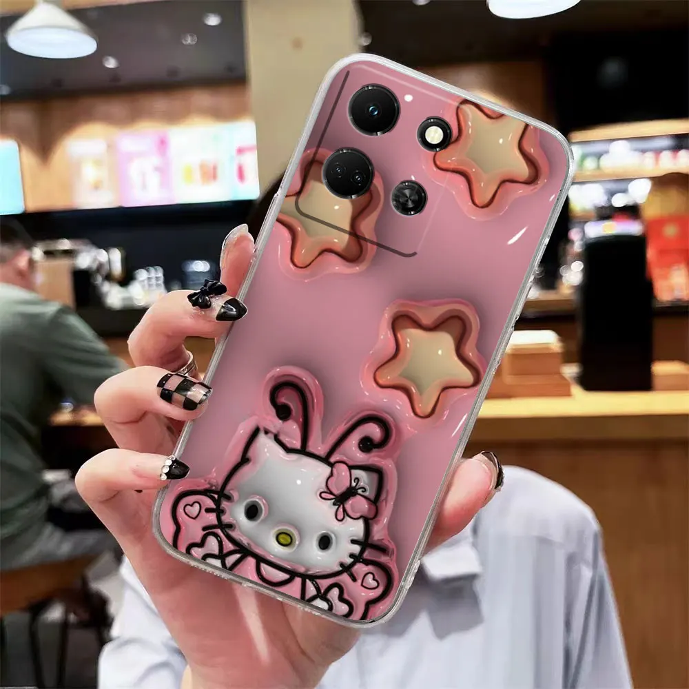 thumbnail image 1 of Clear Phone Case For Infinix NOTE 10 11 12 30 30i SMART 4 5 6 7 ZERO CAMON 19 20 PRO Case Funda Anime Hello K-kitty K-Kuromi, 1 of 5
