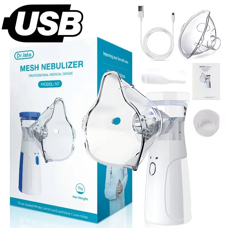 Silent Mesh Nebulizer for Kids – Handheld Asthma Inhaler, Mini Portable Atomizer & Humidifier