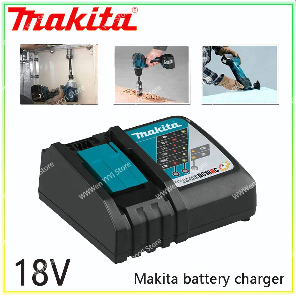 

Original Makita DC18VRC 6000mAh Battery Charger Makita 3A 14.4V 18V Bl1830 Bl1430 BL1860 BL1890 Tool Power Charger USB Prot 18V