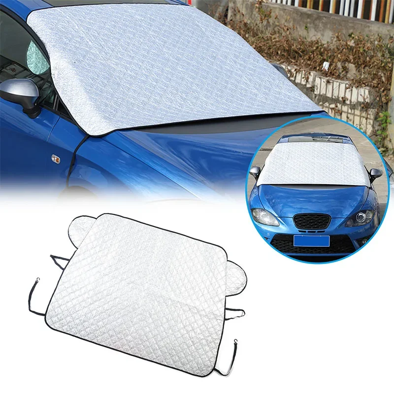 

Чехол на лобовое стекло автомобиля для Seat leon 2008-2012, защита от снега, мороза, ветрозащитный зимний чехол для льда, снега, отделка, автомобильные аксессуары