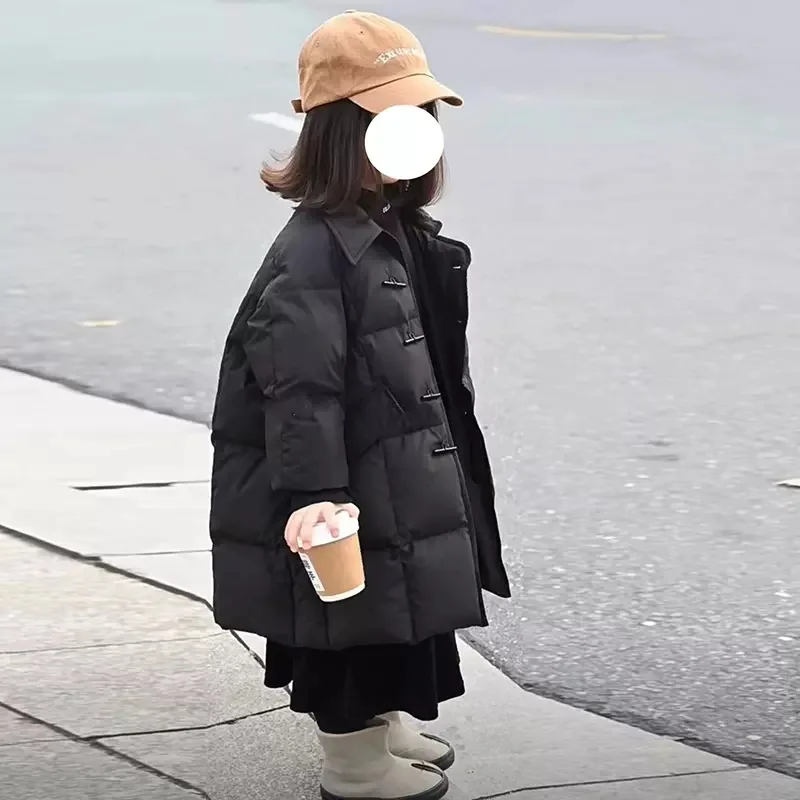 

2023 Winter Girls Long Thick Warm Parkas Baby Kids Children Coat Outerwear