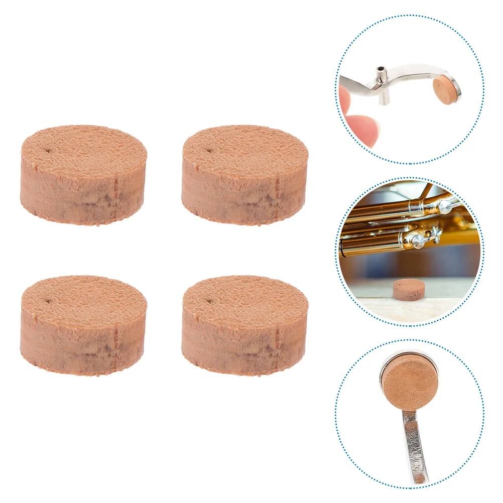 

4 Pcs Drain Valve Pad Tuba Cork Cushion Accessory Key Musical Instruments Keyboards Watergate