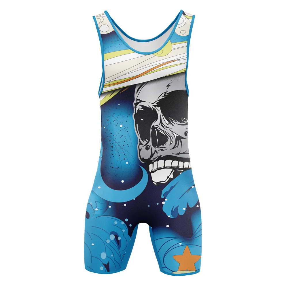 Wrestling Singlet Suit Men's Leotard One Piece Sleeveless Undershirt GYM Triathlon Fitness Singlet Powerlifting Bodysuit sports suit powerlifting singlet